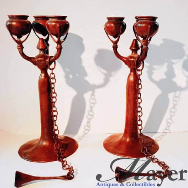 Tiffany Studios candelabra for three candles