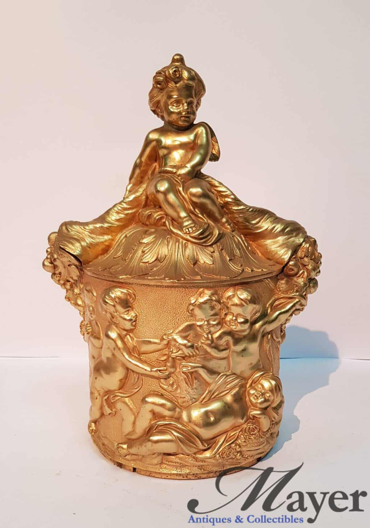 Rococo Style Gold Gilded Bronze Jar