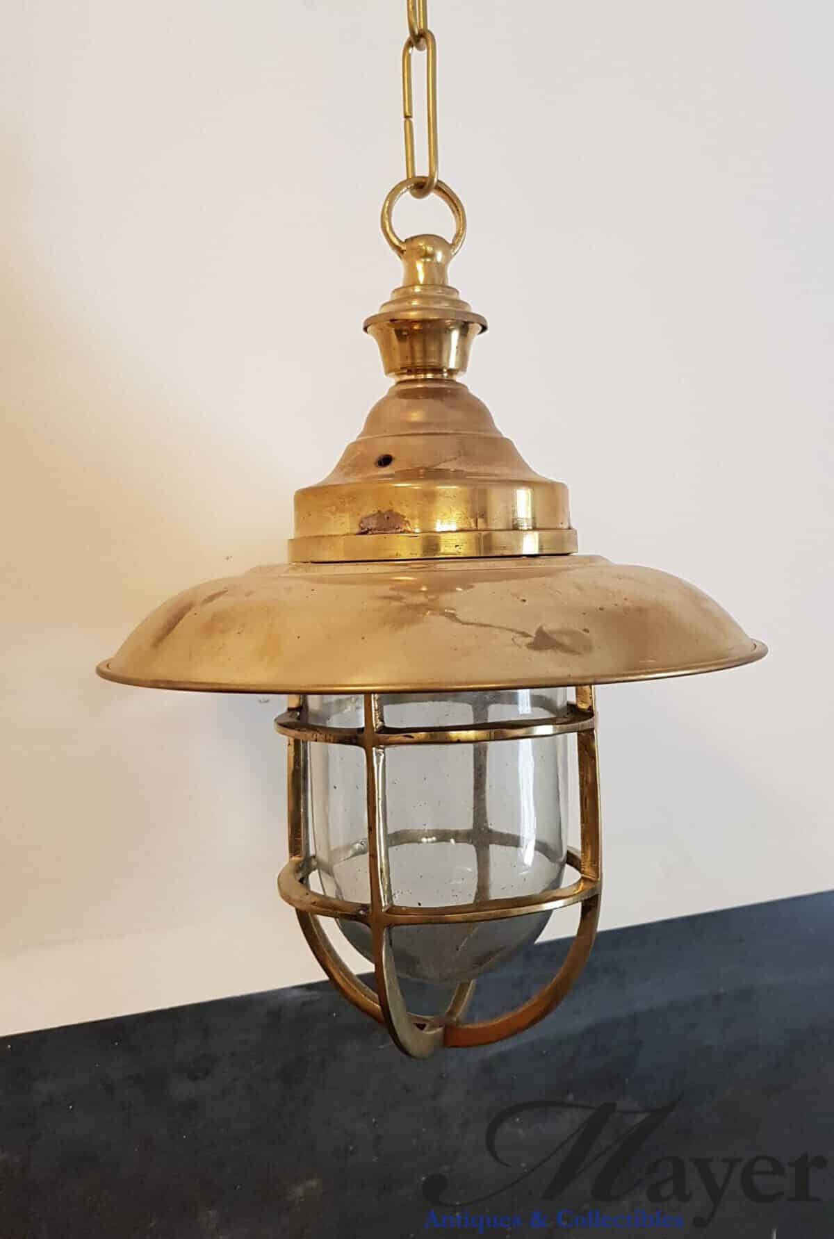 Hanging Nautical Brass Lamp With Chain