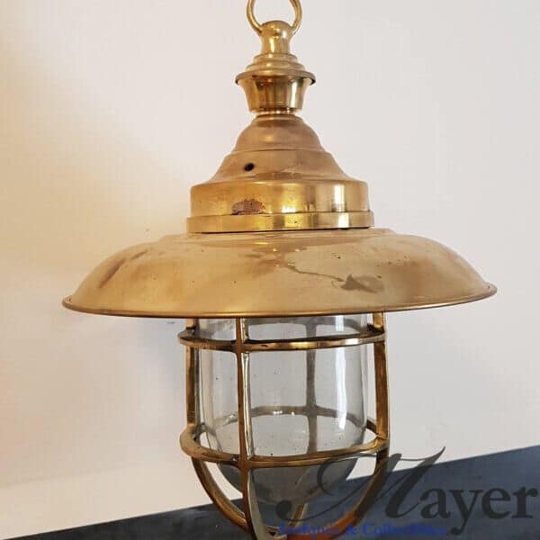 Hanging Nautical Brass Lamp With Chain