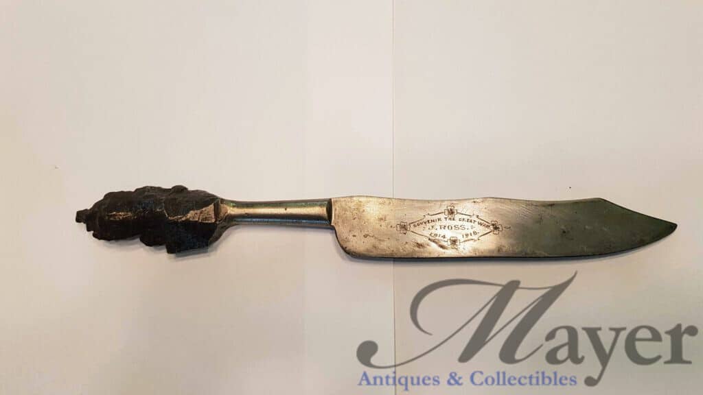 British Trench Art Knife From The First World War