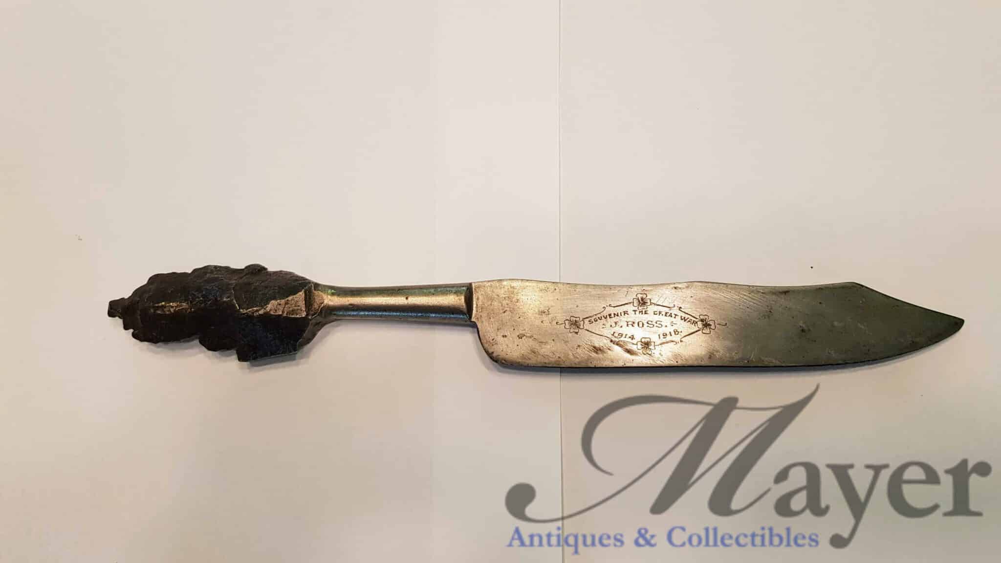 British Trench Art Knife From The First World War Mayer Antiques