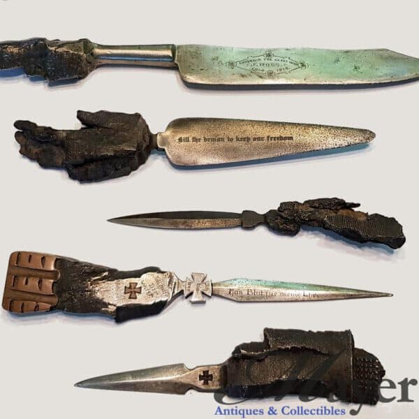 World War One Trench Art Knives Set