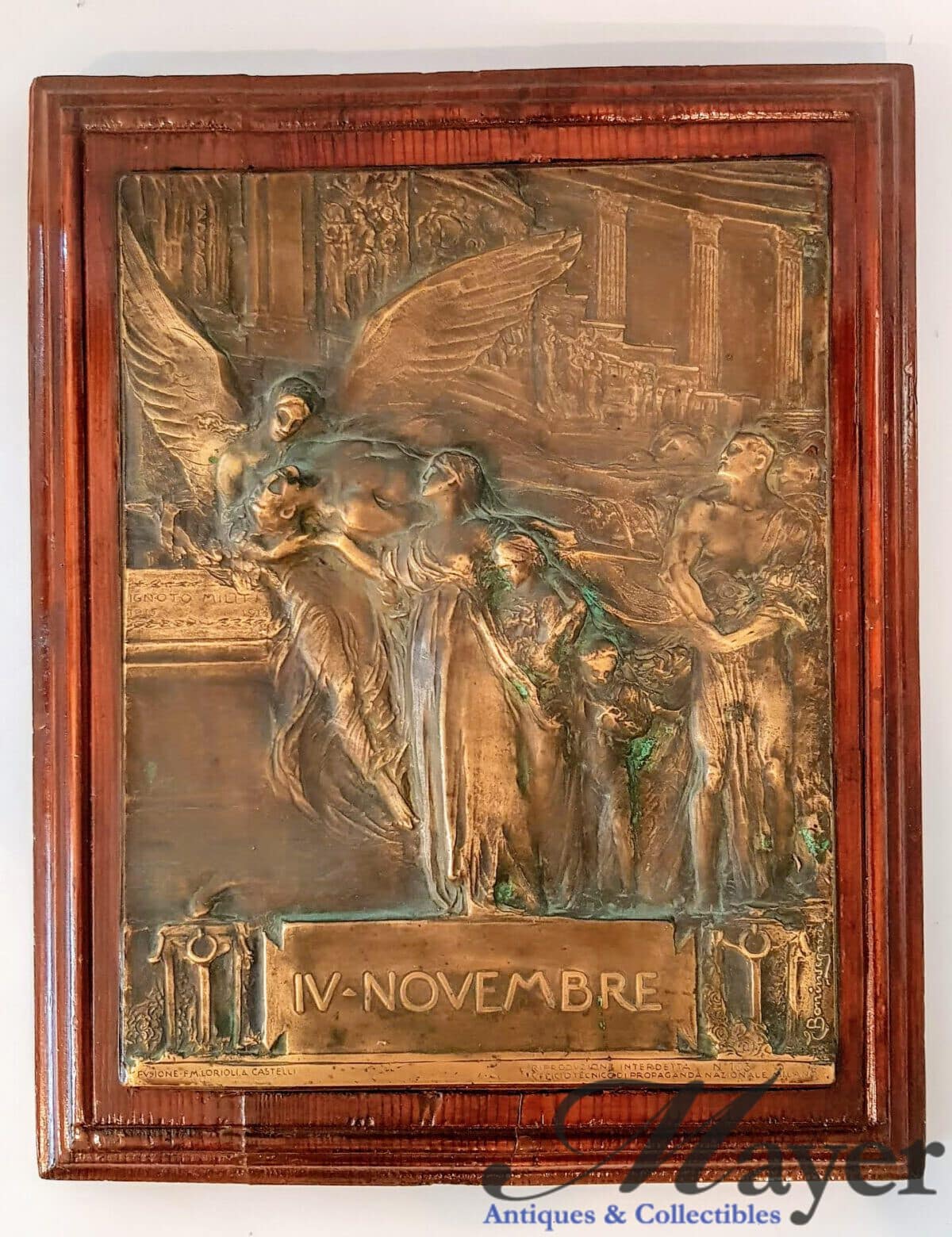 November 4th WW1 Memorial Plaque By Egidio Boninsegna