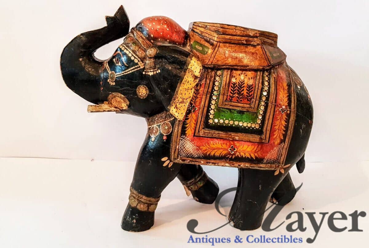 Indian elephant wooden sculpture