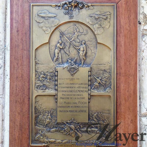 French World War One Commemorative Plaque