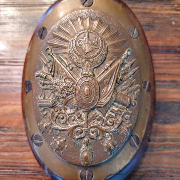 Ottoman Artillery Cannon Brass Coat of Arms Crest
