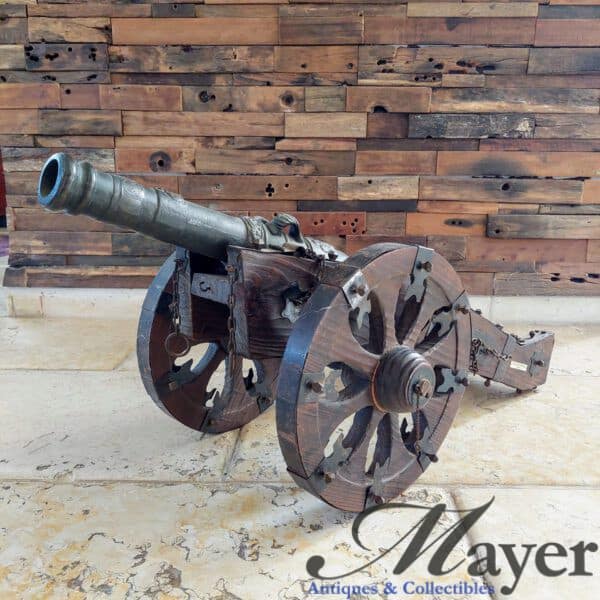 Vintage Decorative Spanish Brass Cannon