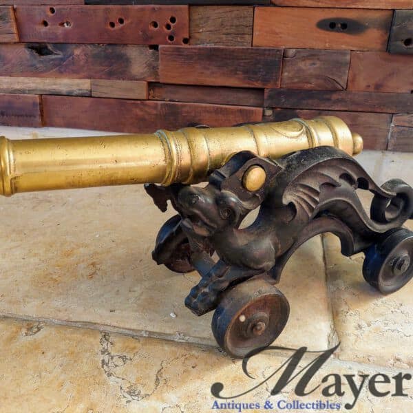 British Brass and Cast Iron Dragon Cannon