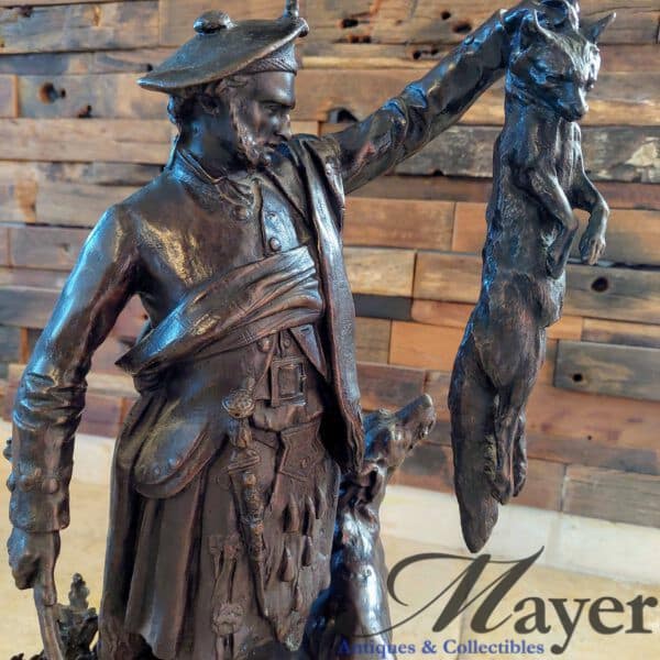 Scottish Fox Hunter By P.J. Mene Original Bronze Sculpture