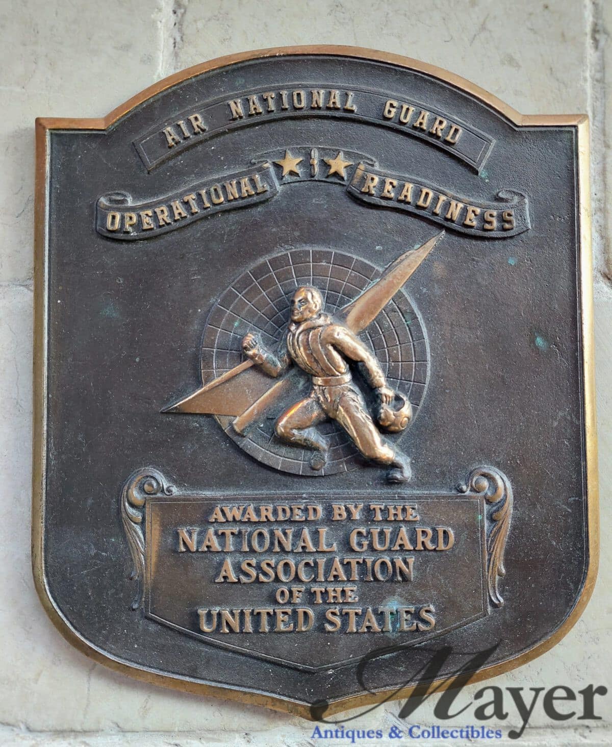 Air National Guard operational readiness award plaque awarded by the National Guard Association of the United States.