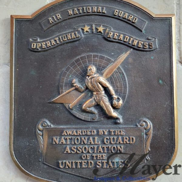 Air National Guard operational readiness award plaque awarded by the National Guard Association of the United States.