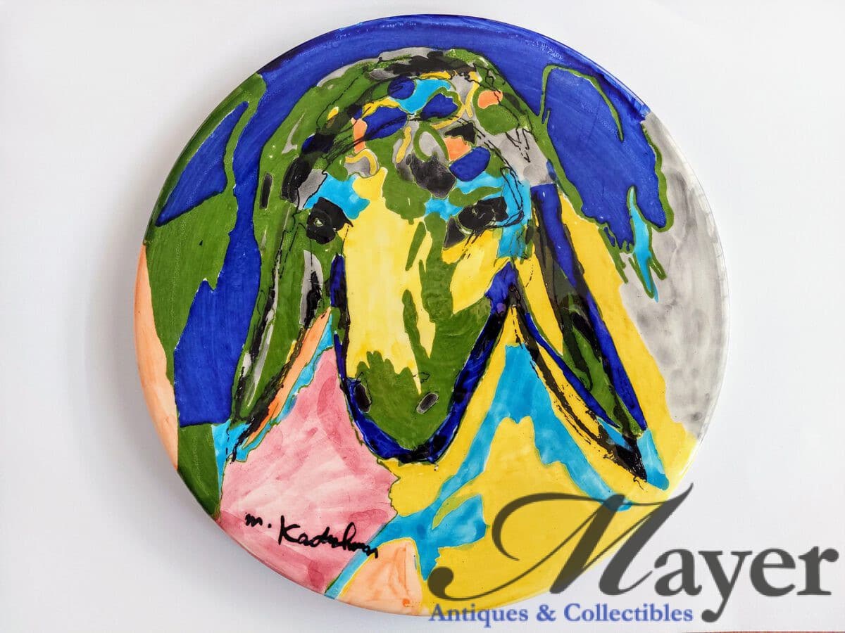 Menashe Kadishman Blue Sheep Plate