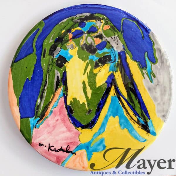 Menashe Kadishman Blue Sheep Plate