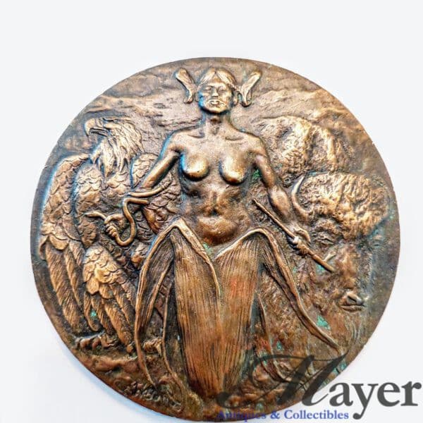 Hopi Tribe Native American Indian Bronze Medallion