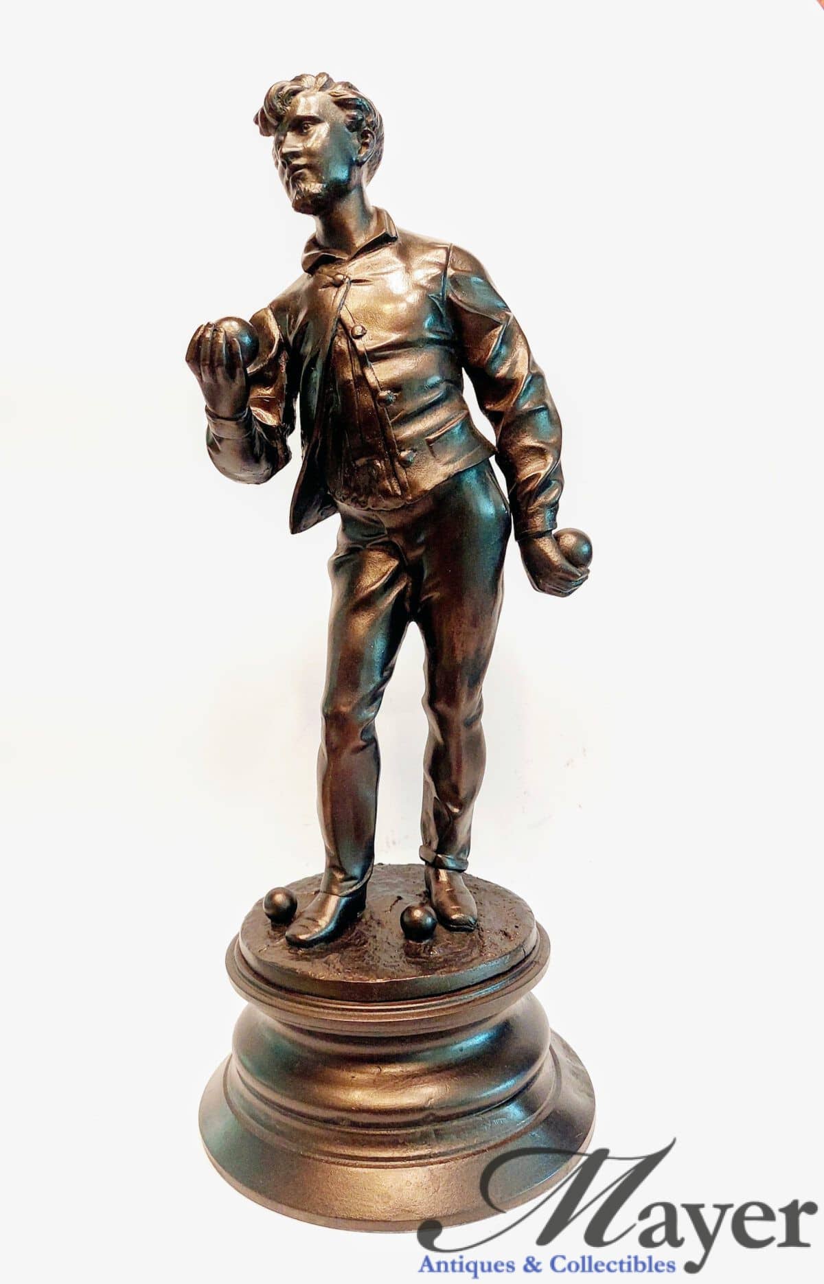 Bocce or Petanque Player Sculpture