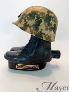 Jim Beam Army Helmet & Boots 100 Months Old Decanter - Mayer