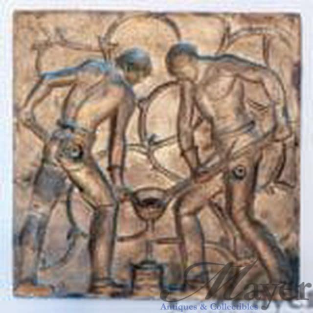 Two Foundry Workers Bronze Plaque 2_640x640