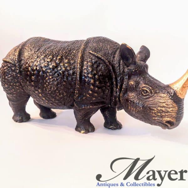 Bronze Indian Rhinoceros Statue