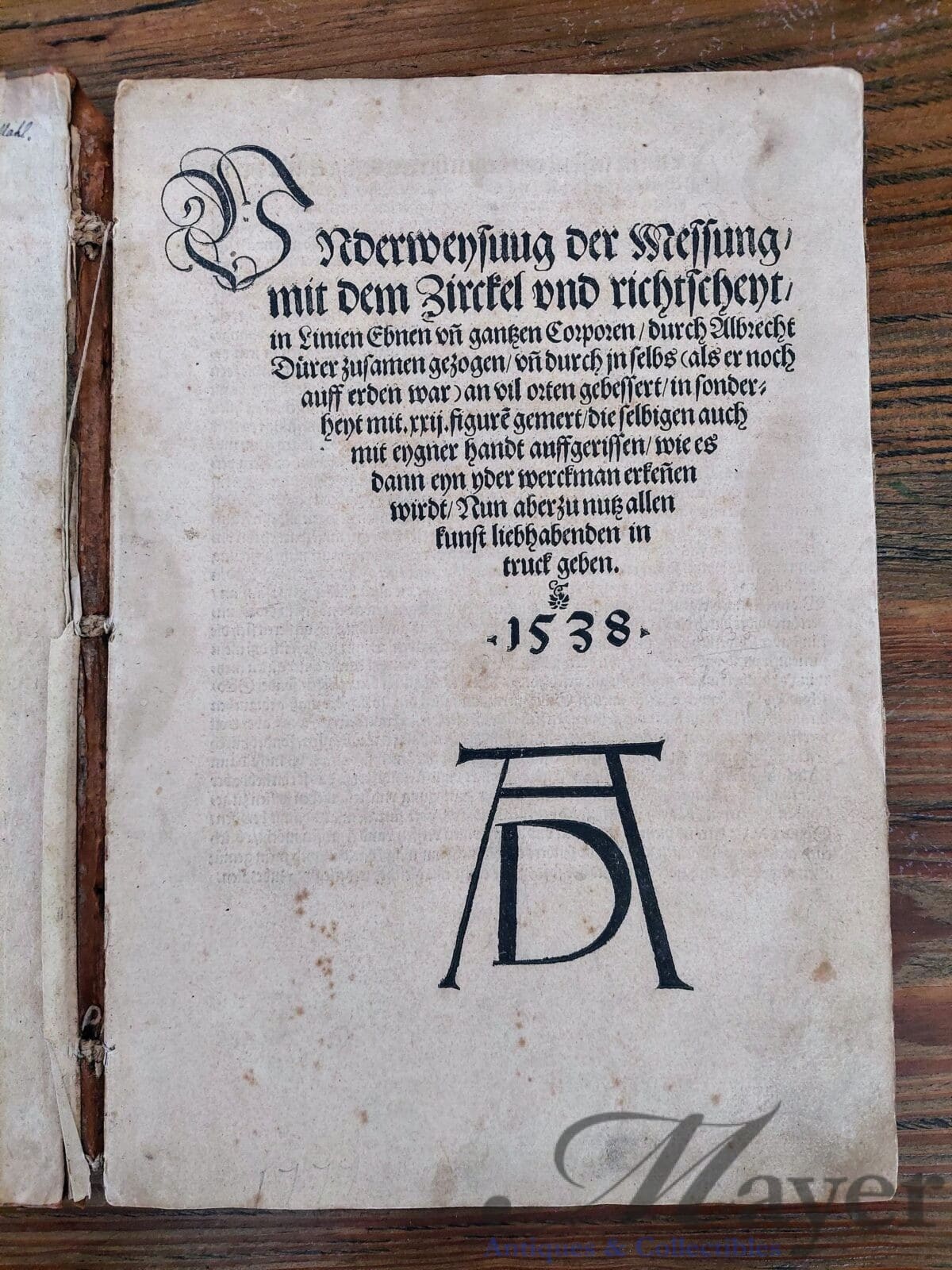 Antique Book - Institutiones Geometricae By Albrecht Durer