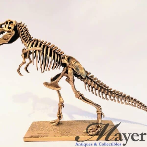 Jurassic World T-Rex skeleton bronze sculpture by Tongshifu USC LLC and Amblin.